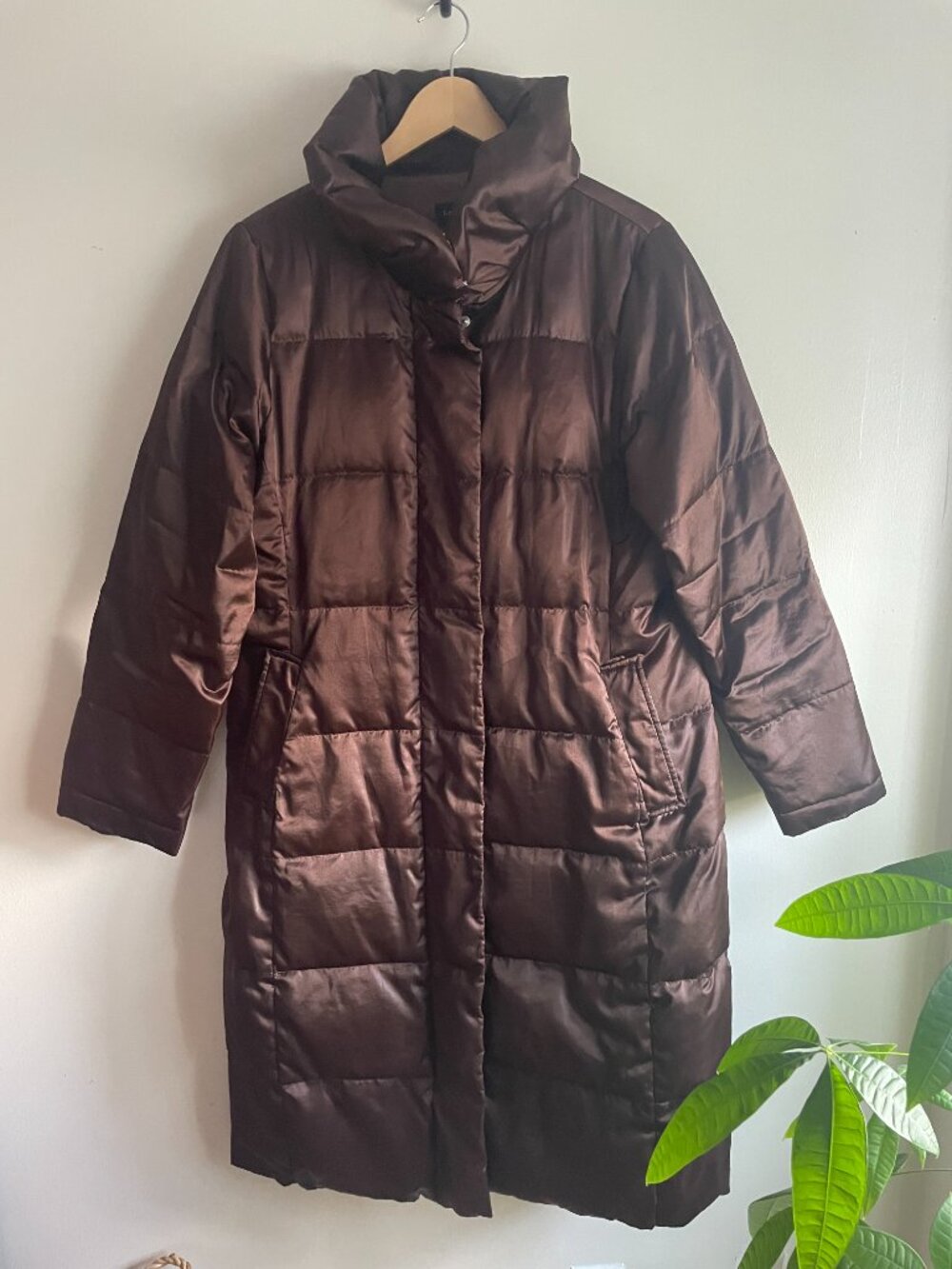 Land's End Brown Women's Full-Length Down Winter Coat Size L (14-16)